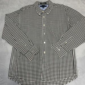 Tommy Hilfiger button-down plaid dress shirt.